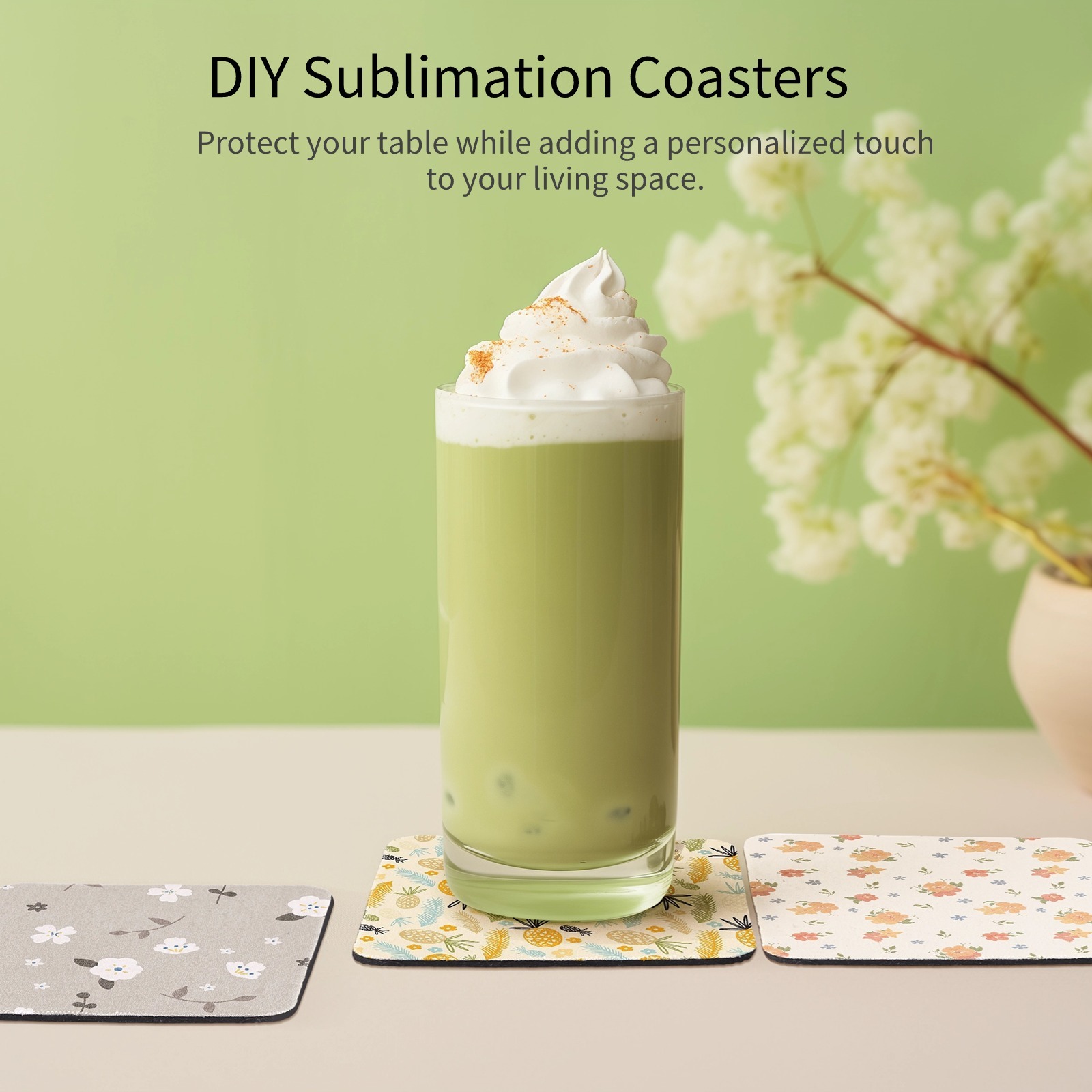 100Pcs Sublimation Coasters Sq - Coaster Sublimation Blank ulasan dan harga