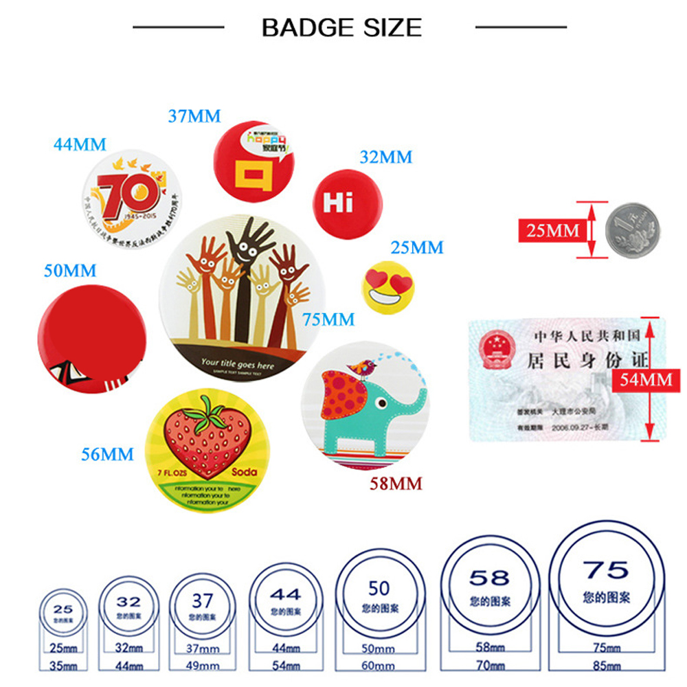 100Pcs/set Plastic Blank Badge - Button Badge Blank ulasan dan harga