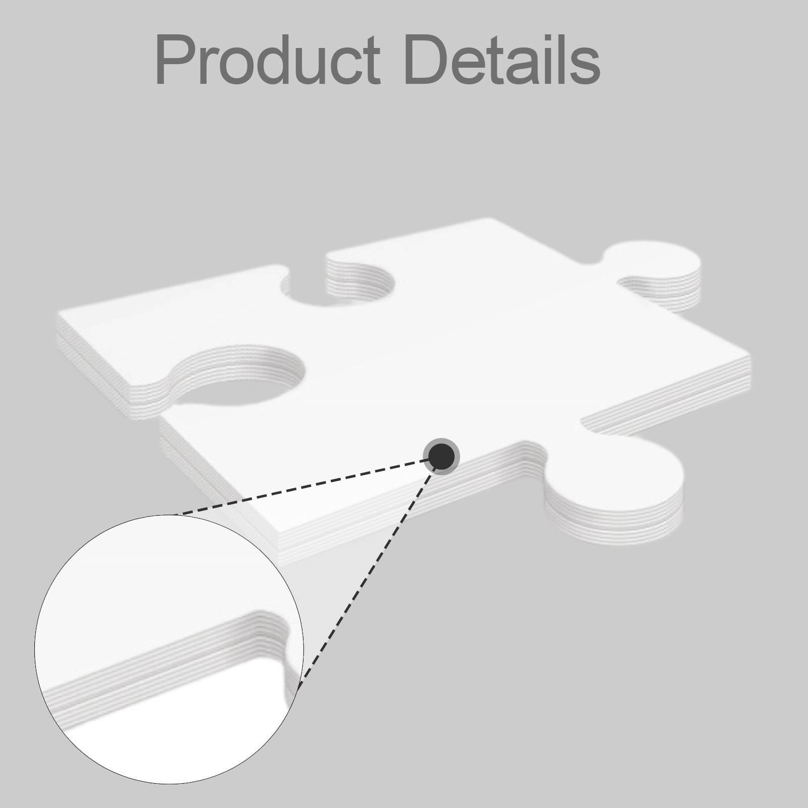 24x White Cardboard Blank Jigs - Puzzle Blank White ulasan dan harga