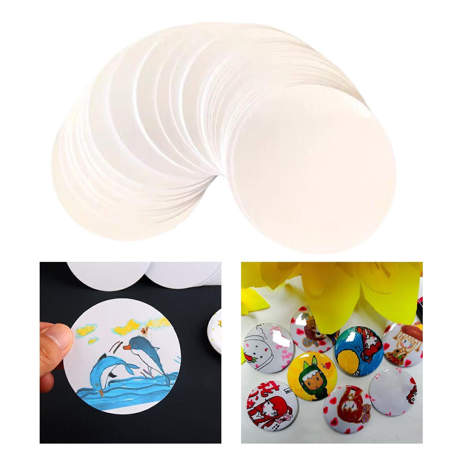 100Pcs Button Badges Blank Pap - Button Badge Blank ulasan dan harga